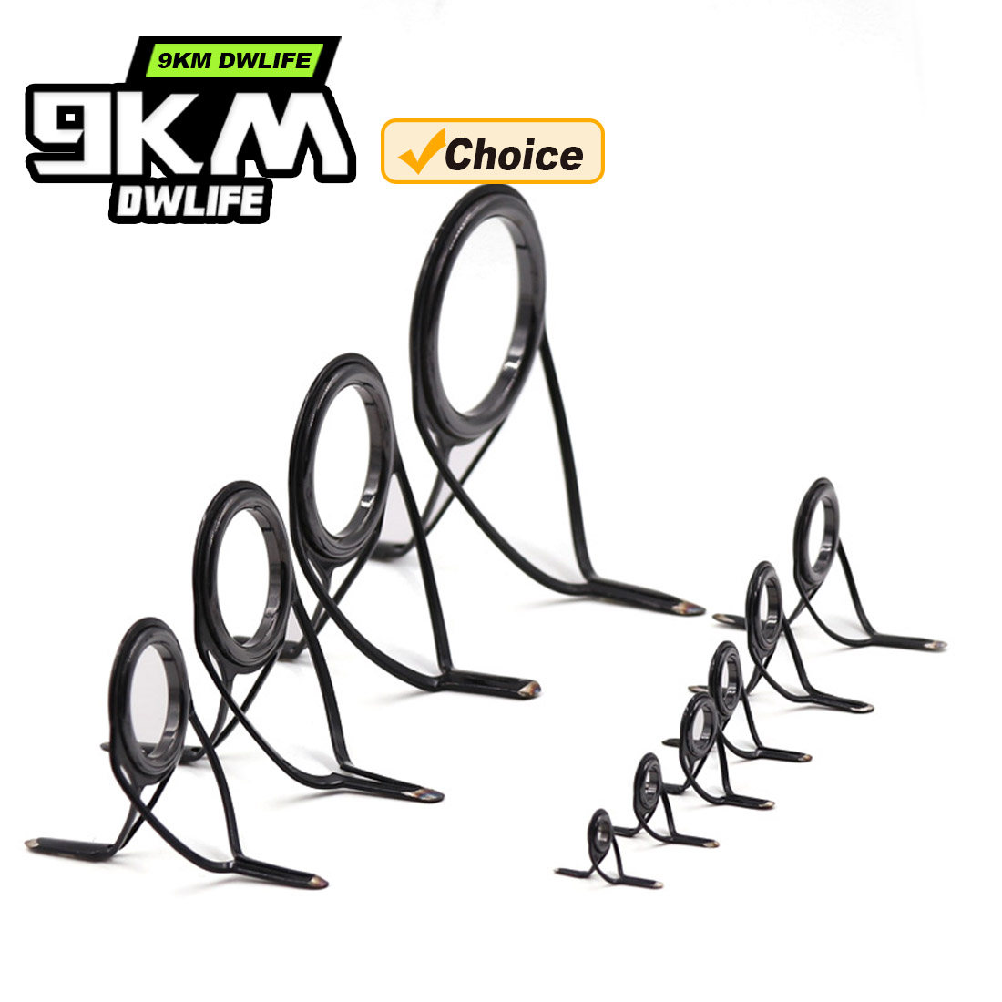 Fishing Rod Casting - 9KM OB Curved Rod Guide Kit