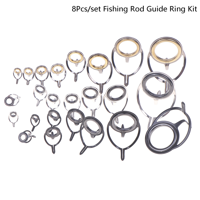 8Pcs Fishing Tackle Stainless  - Fishing Rod Guide Replacement ulasan dan harga