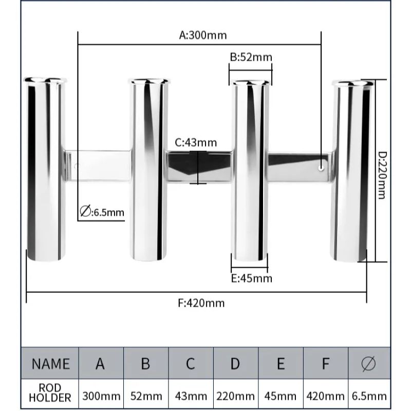 Stainless Steel 4 Tubes Rod Ho - Fishing Rod Rack ulasan dan harga