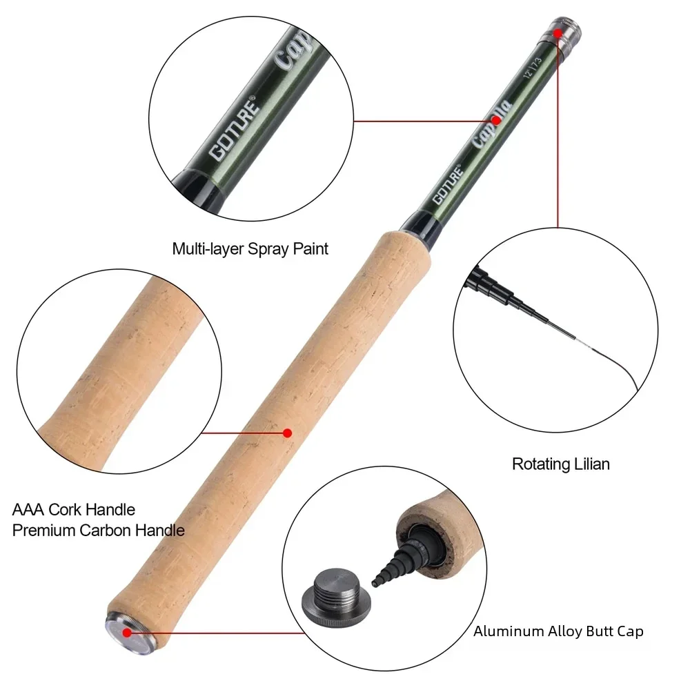 Goture 12FT Classical Tenkara  - Fishing Rod Carbon Fiber ulasan dan harga